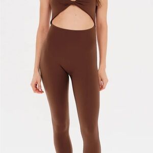 Revyve Peek-a-Boo Cutout Jumpsuit Espressò